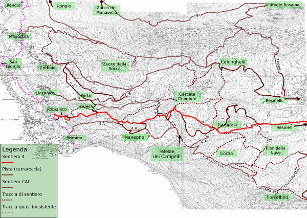 Mappa sentiero 4
